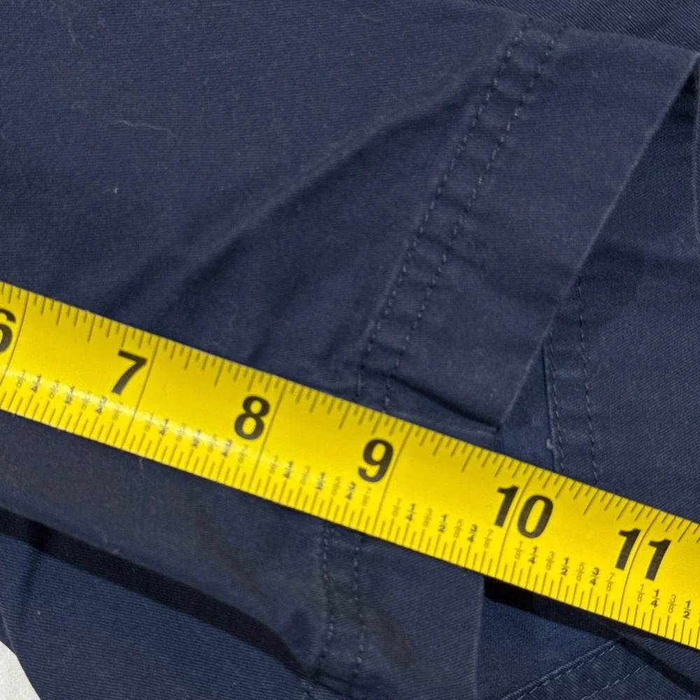 Dockers Chino Shorts Mens 36 Navy Blue Flat Front Cotton Preppy Casual